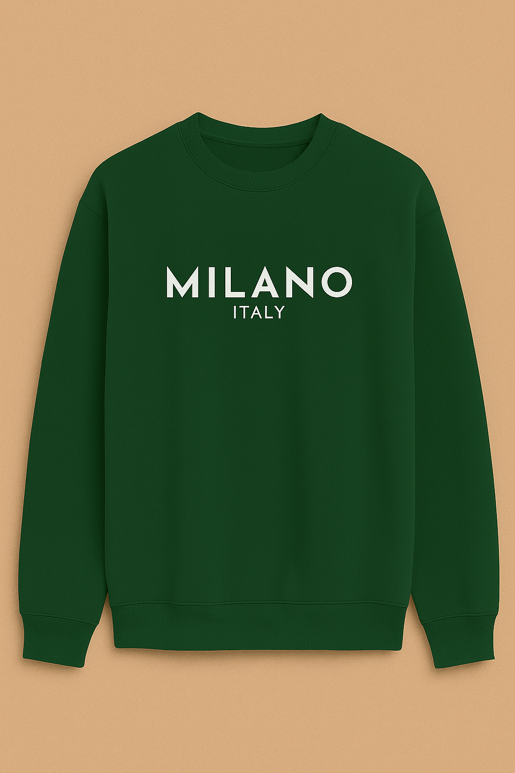 Milano Italy Green Fleece Sweatshirt for Men & Women – Premium Soft Sweater - Winterwere