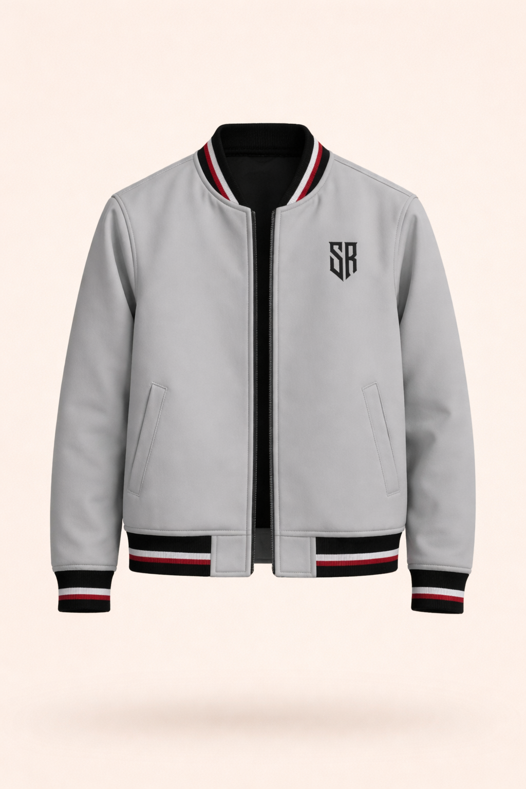 UpperQuest Men’s Bomber Jacket – Light Grey Colour | Stylish Zip-Up Jacket | Premium Casual Winter Wear