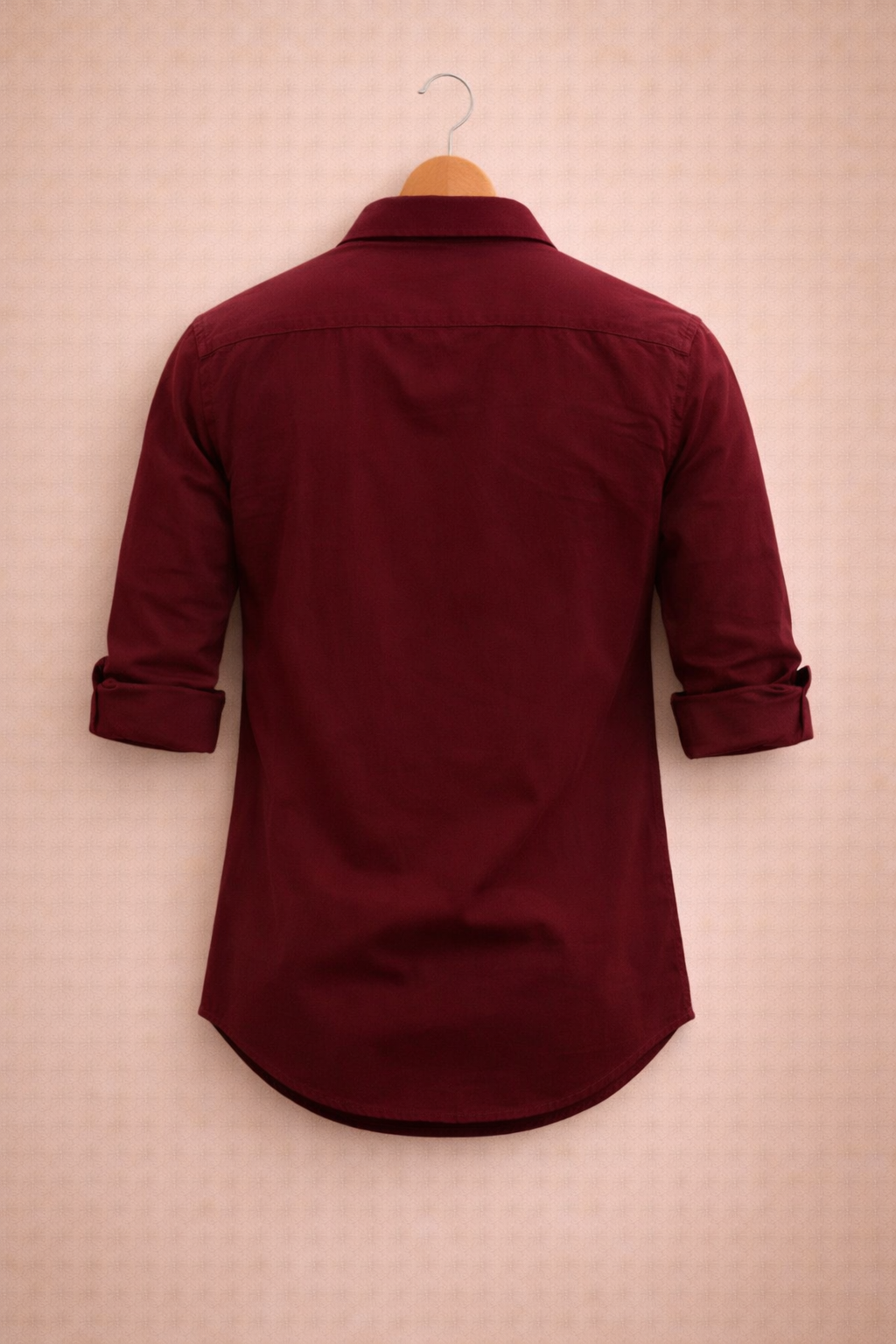 UpperQuest Men’s Red colour Slim Fit Casual Shirt | Full Sleeve Button-Down Cotton Shirt👔