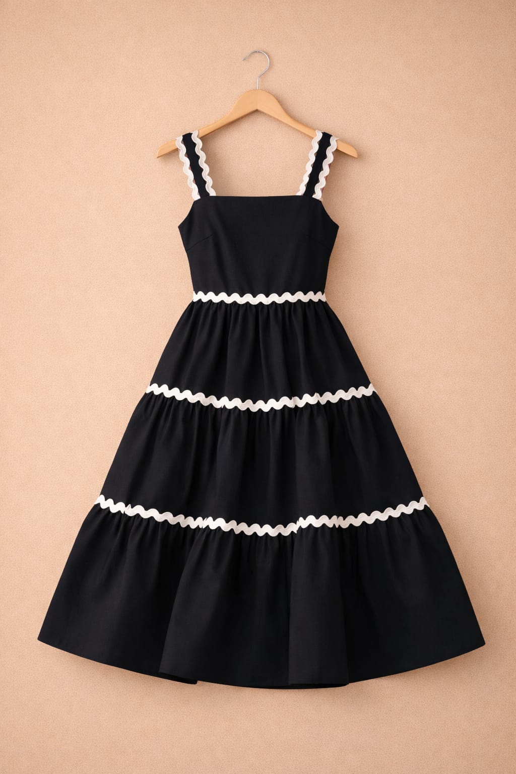 UpperQuest Women’s Tiered Midi Dress – Green, Purple, Black & Navy Blue | Sleeveless Casual Long Dress | Summer & Vacation Wear