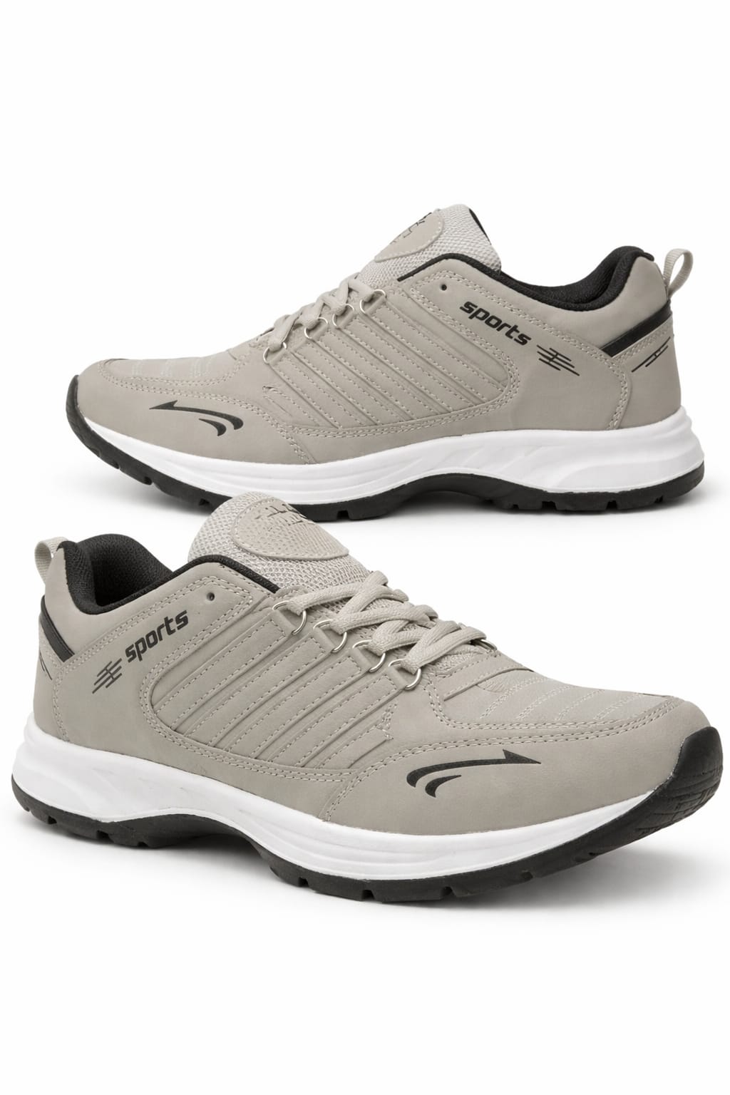 UpperQuest Sports Running Shoes – Grey Colour | Lightweight Comfortable Sneakers for Men