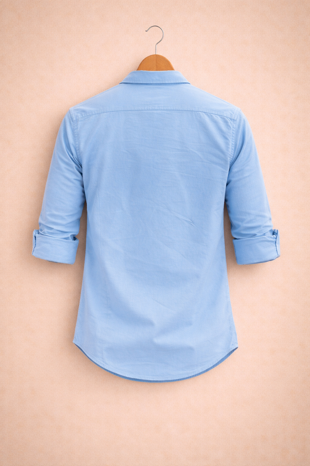 UpperQuest Men’s Sky Blue Slim Fit Casual Shirt | Full Sleeve Button-Down Cotton Shirt👔