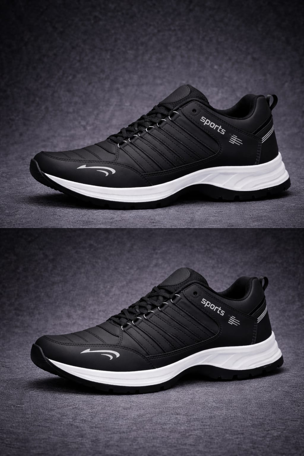 UpperQuest Sports Running Shoes – Black Colour | Lightweight Comfortable Sneakers for Men