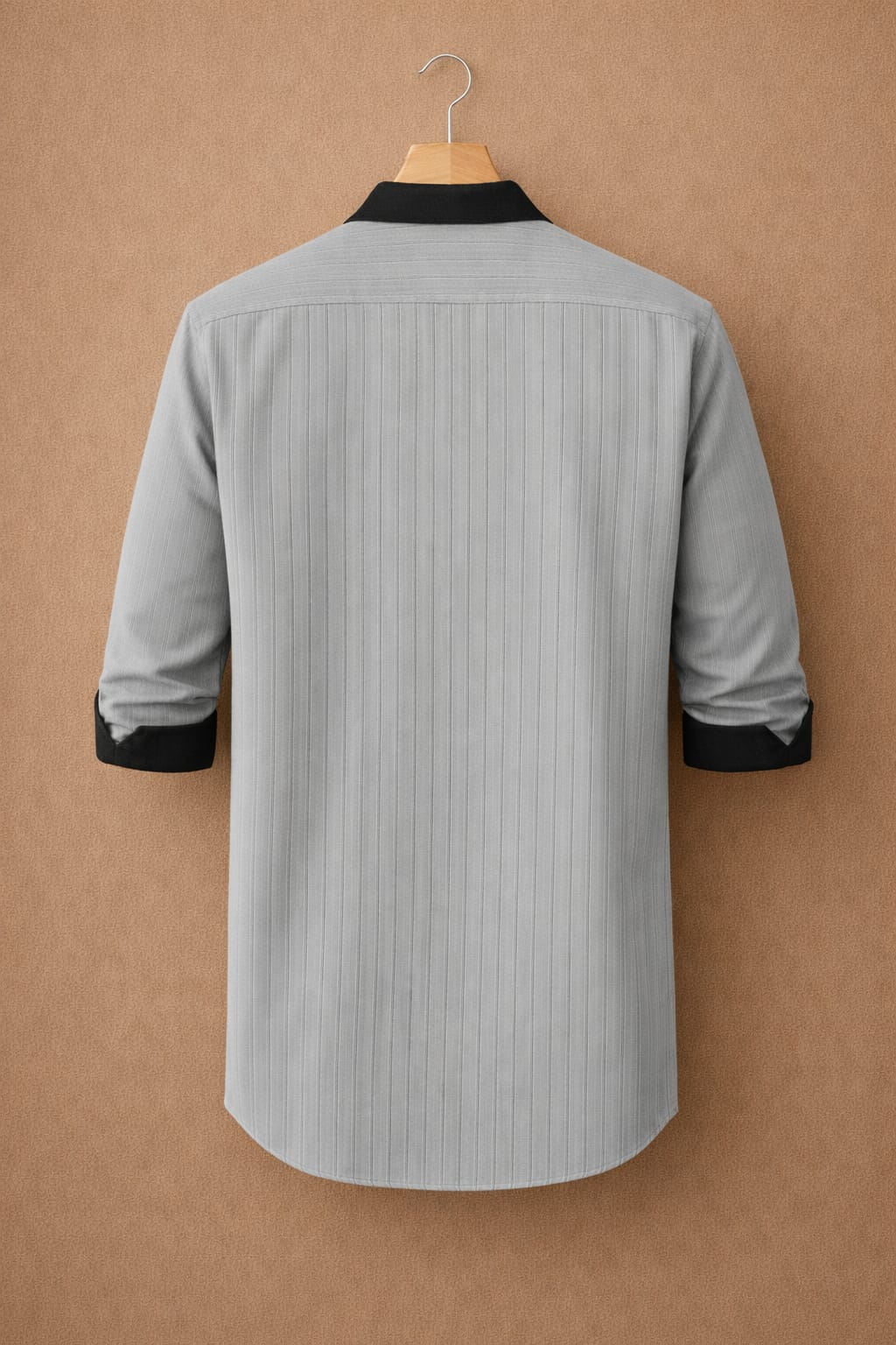 UpperQuest Grey Cotton Blend Shirt for Men | Slim Fit Casual & Party Wear