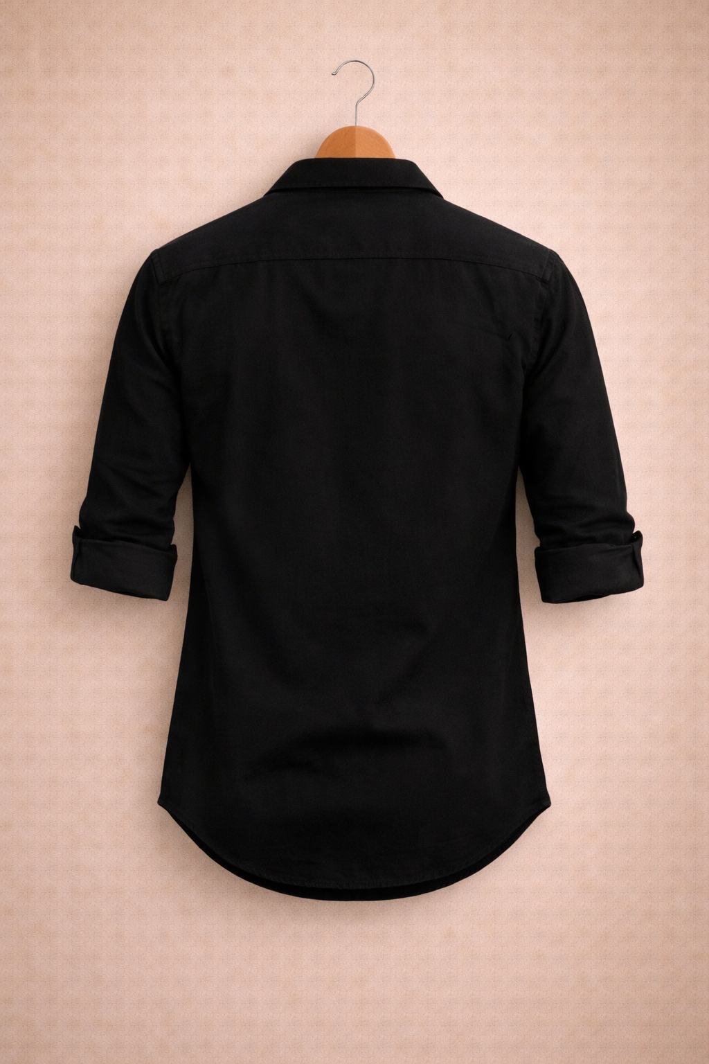 UpperQuest Men’s Black Slim Fit Casual Shirt | Full Sleeve Button-Down Cotton Shirt👔