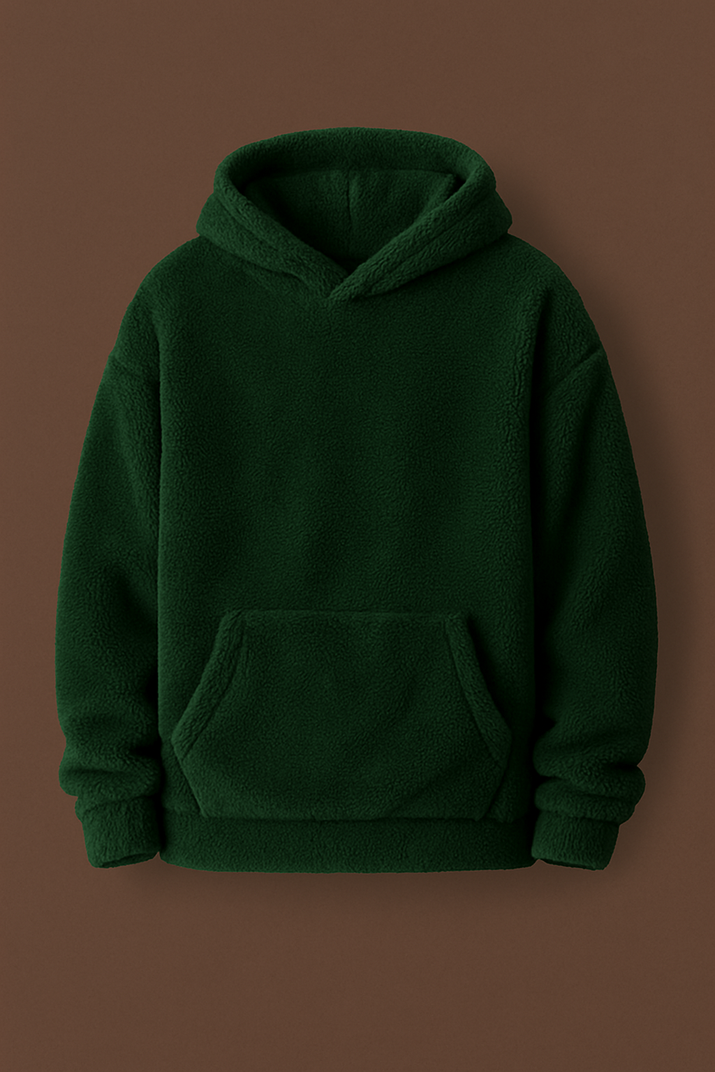 Men’s Ultra-Soft Fleece Fur Hoodie – Winter Warm Hooded Sweatshirt (Green) | UpperQuest