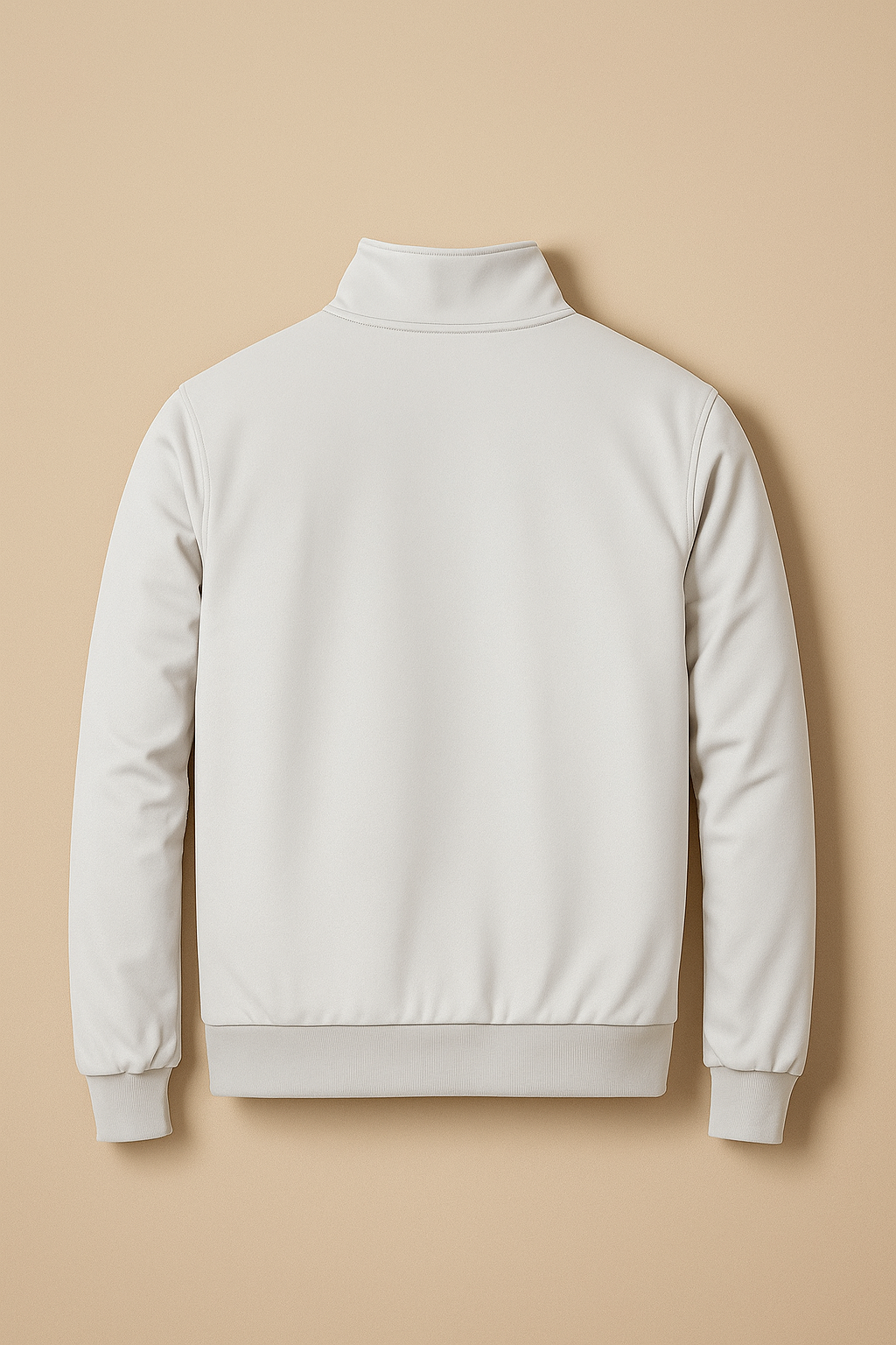 Men’s Light Grey Zipper Jacket – Premium Slim Fit Windcheater | Stylish Winter Wear