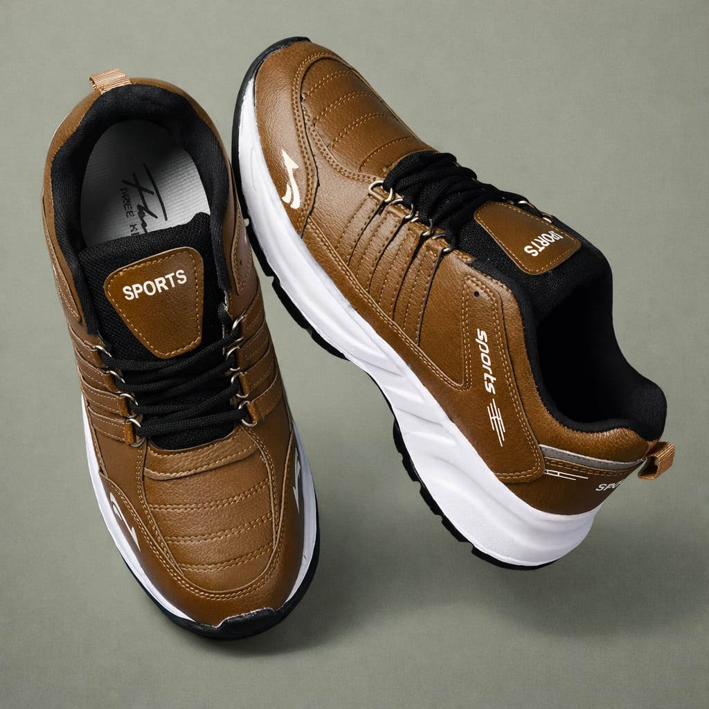 UpperQuest Running Sports Shoes – Brown Colour | Lightweight Comfortable Sneakers for Men