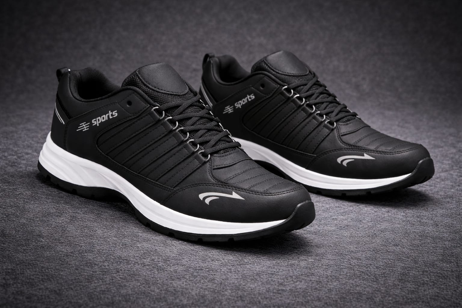 UpperQuest Sports Running Shoes – Black Colour | Lightweight Comfortable Sneakers for Men