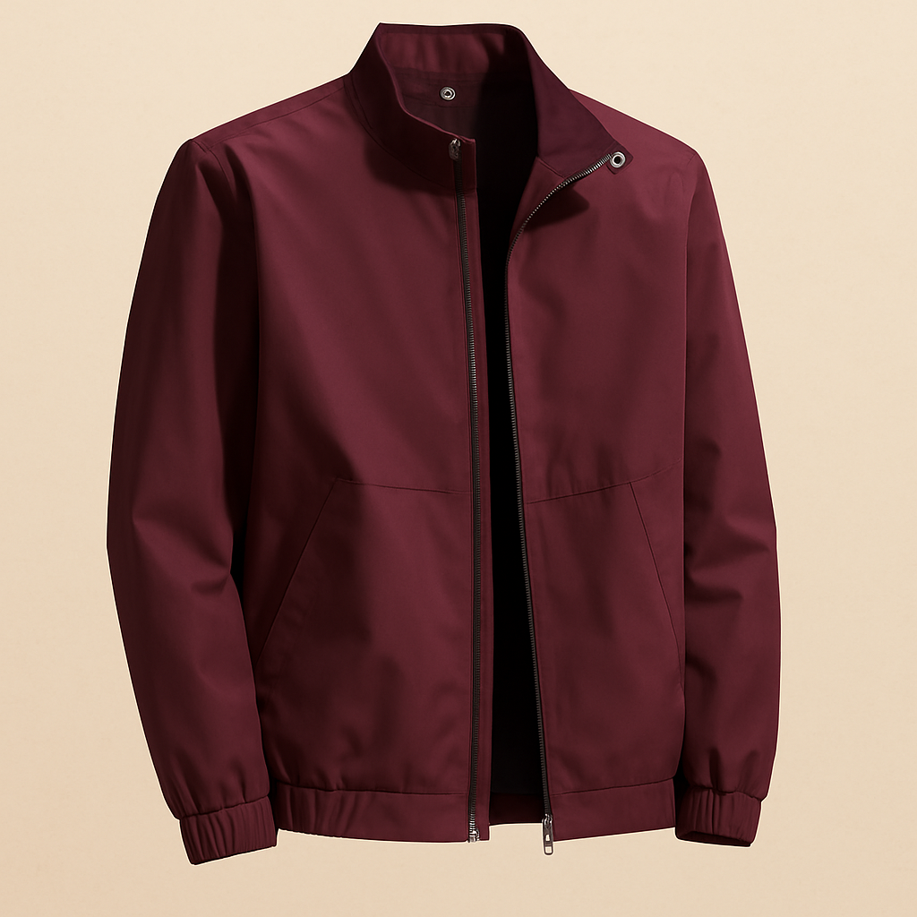 UpperQuest Men’s Casual Zipper Jacket – Maroon Colour | Lightweight Winter Jacket | Stylish Everyday Outerwear