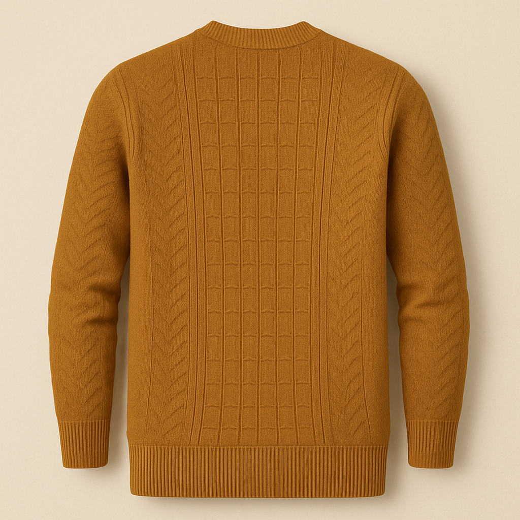 UpperQuest Men’s Premium Knitted Sweater – Brown Colour | Soft Wool-Blend Winter Pullover | Stylish Warm Casual Wear