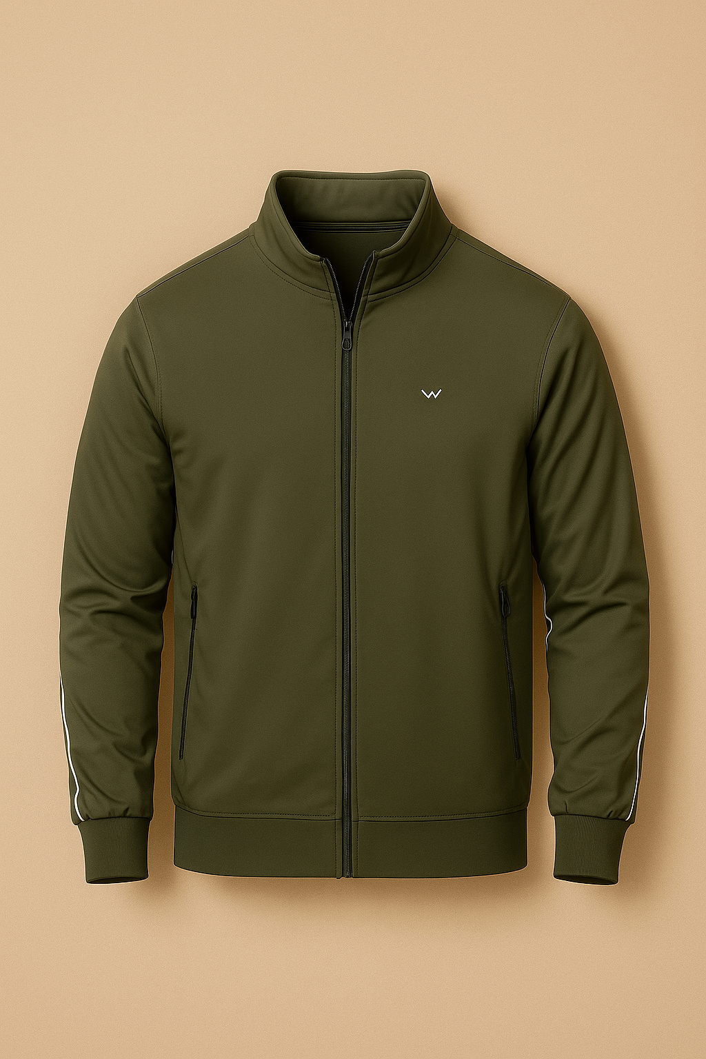 Men’s Olive green Zipper Jacket – Premium Slim Fit Windcheater | Stylish Lightweight Winter Wear