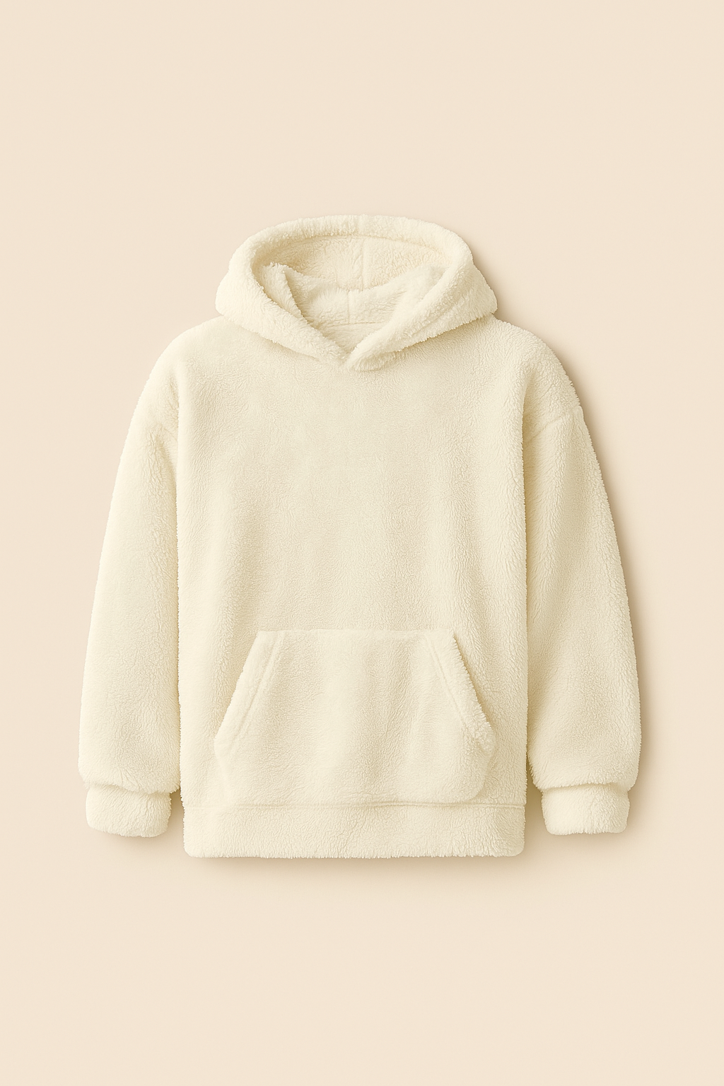 Men’s Ultra-Soft Fleece Fur Hoodie – Winter Warm Hooded Sweatshirt (white) | UpperQuest