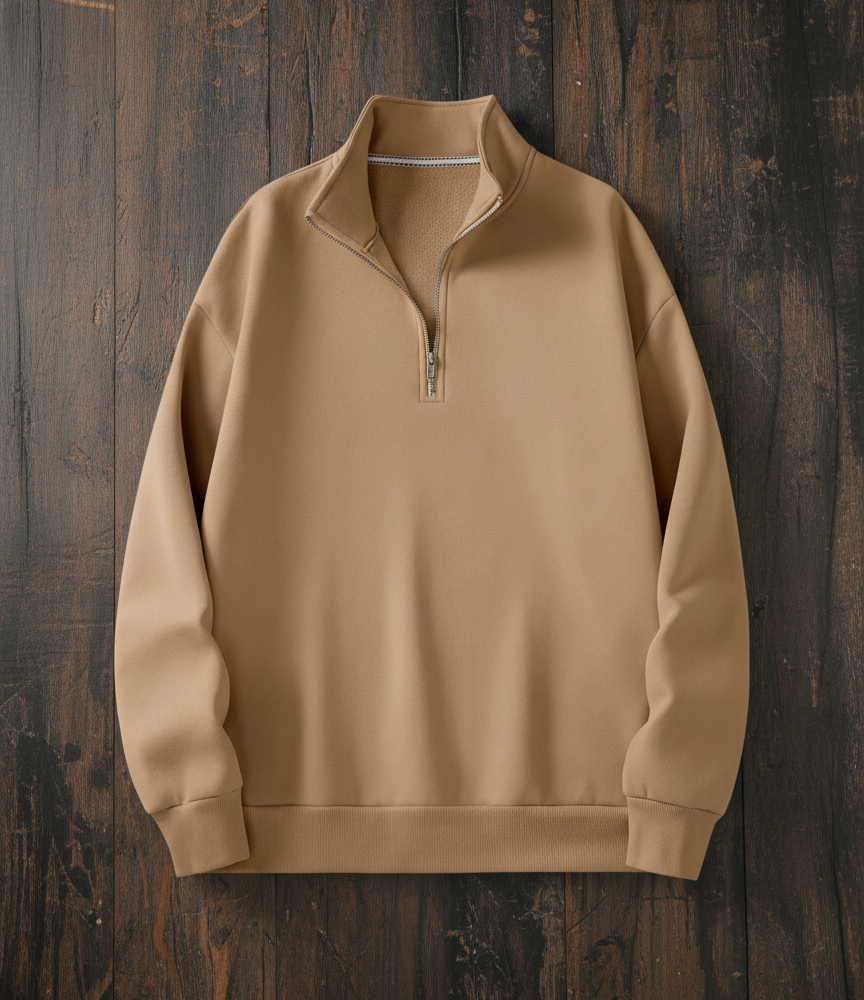 Men’s Premium Half Zip Fleece Sweatshirt – Warm & Stylish Winter Wear
